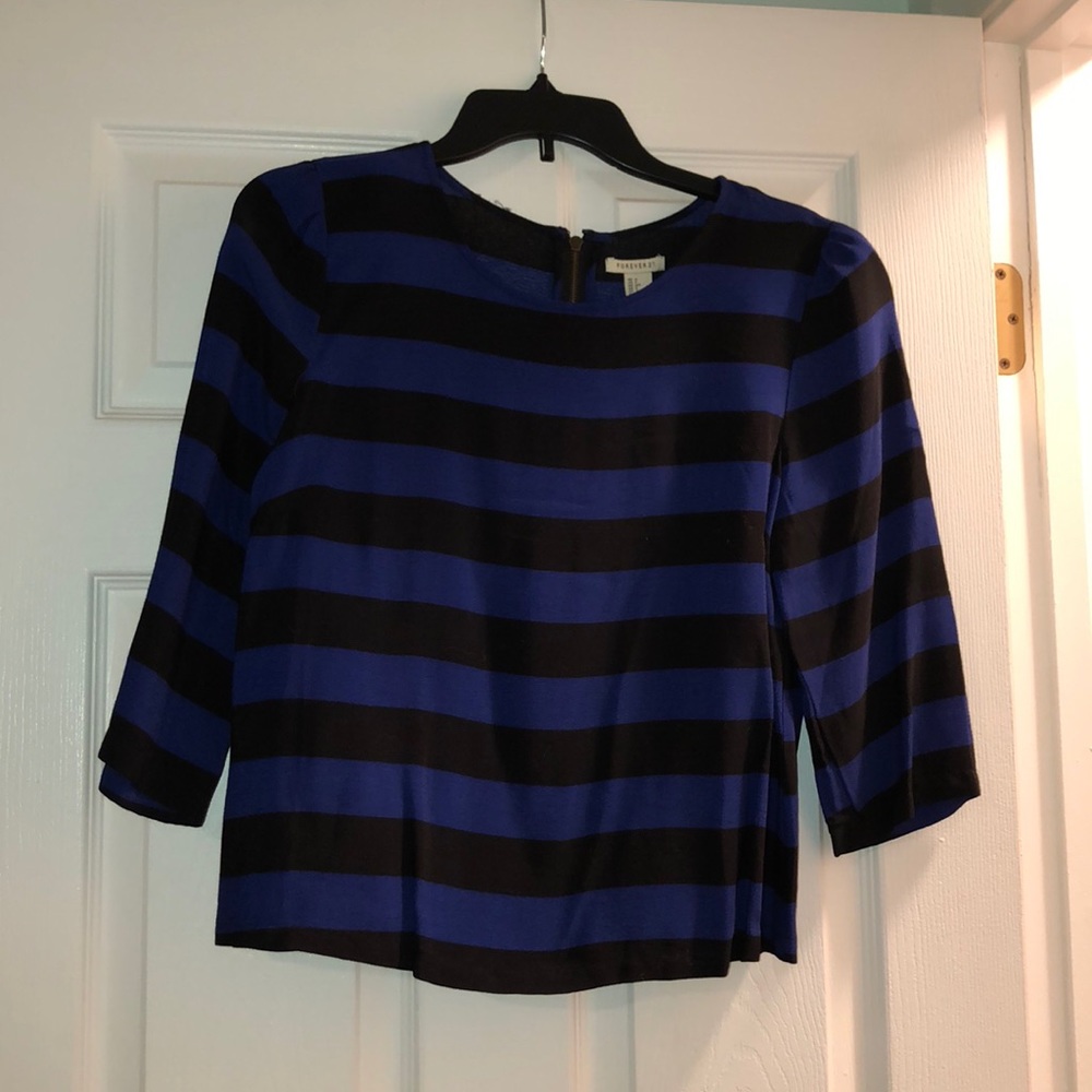 Blue & Black Top